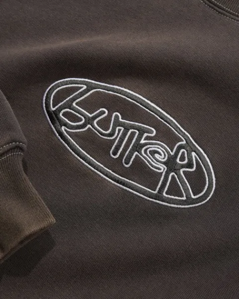 Zip-Thru Hoods|Pullover Hoods-Butter Goods Abei Crewneck, Wahed Back