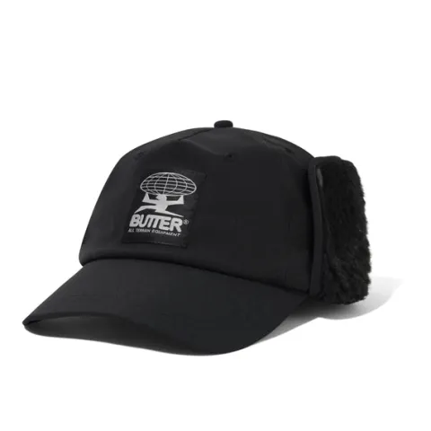 Hats|Beanies-Butter Goods All Terrain 5 Panel Cap, Black