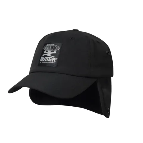 Hats|Beanies-Butter Goods All Terrain 5 Panel Cap, Black