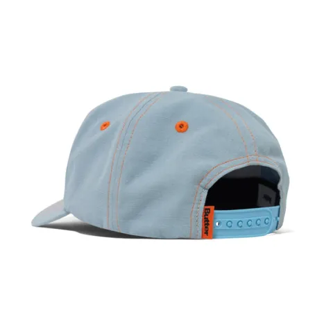 Hats|Beanies-Butter Goods Amplify Snapback Cap, Stone Blue