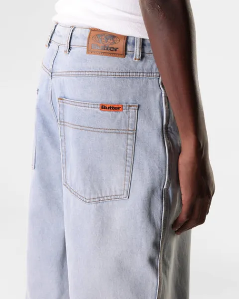 Denim Jeans|Pants-Butter Goods Baggy Denim Jeans, Light Blue