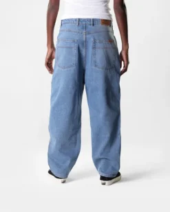 Denim Jeans|Pants-Butter Goods Baggy Denim Jeans, Washed Indigo