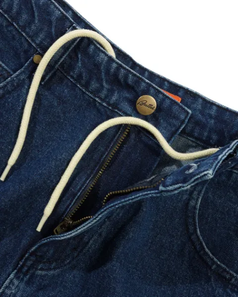Denim Shorts|Shorts-Butter Goods Baggy Denim Shorts, Dark Blue
