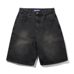 Denim Shorts|Shorts-Butter Goods Baggy Denim Shorts, Distressed Black