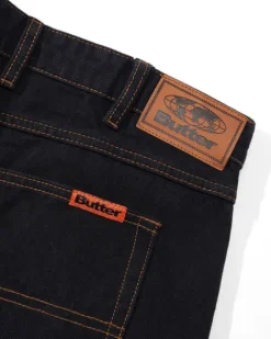 Denim Shorts|Shorts-Butter Goods Baggy Denim Shorts, Washed Black