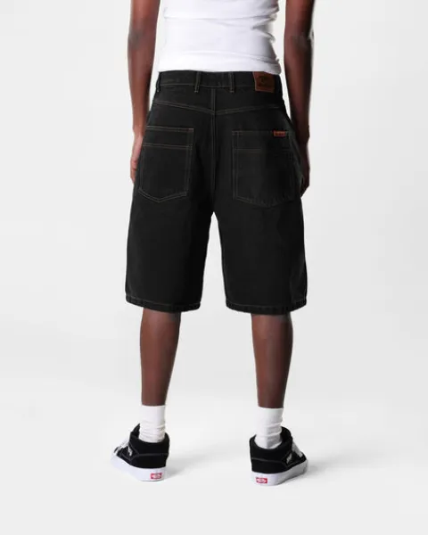 Denim Shorts|Shorts-Butter Goods Baggy Denim Shorts, Washed Black