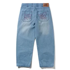 Denim Jeans|Pants-Butter Goods Blotch Denim Jeans, Streaky Blue