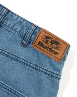 Denim Jeans|Pants-Butter Goods Blotch Denim Jeans, Streaky Blue