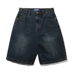 Denim Shorts|Shorts-Butter Goods Blotch Denim Shorts, Streaky Navy