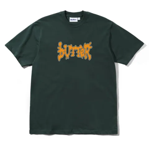 T-Shirts-Butter Goods Botch Tee, Dark Foret