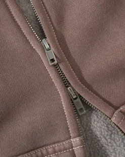Zip-Thru Hoods|Pullover Hoods-Butter Goods Botch Zip-Thru Hood, Wahed Berry