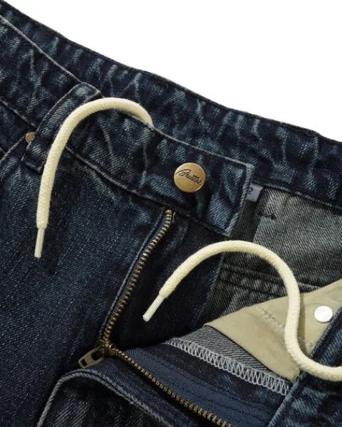 Denim Shorts|Shorts-Butter Goods Carpenter Denim Shorts, Slub Dark Indigo