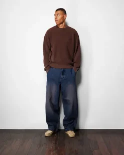 Knits-Butter Goods Ditreed Waffe Knit weater, Wahed Back