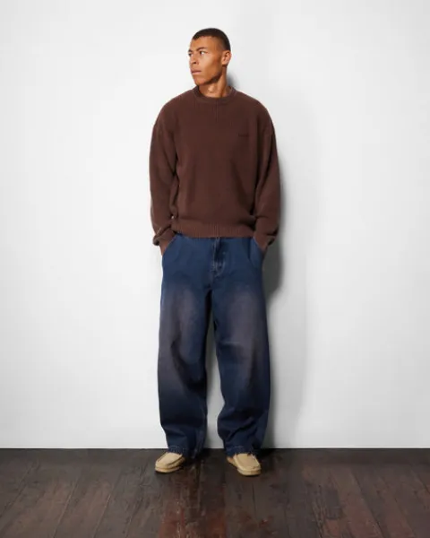 Knits-Butter Goods Ditreed Waffe Knit weater, Wahed Back