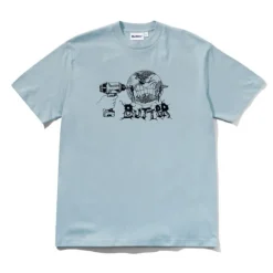 T-Shirts-Butter Goods Dri Tee, Grey Bue