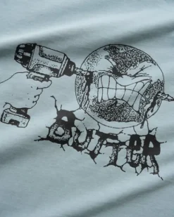 T-Shirts-Butter Goods Dri Tee, Grey Bue