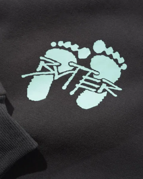 Zip-Thru Hoods|Pullover Hoods-Butter Goods Footprint Puover Hood, Charcoa