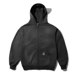 Zip-Thru Hoods|Pullover Hoods-Butter Goods Garage Zip-Thru Hood, Faded Charcoa