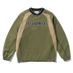 Jackets-Butter Goods Gint Puover Training Jacket, age / Earth