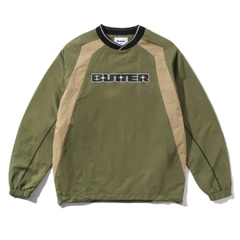 Jackets-Butter Goods Gint Puover Training Jacket, age / Earth