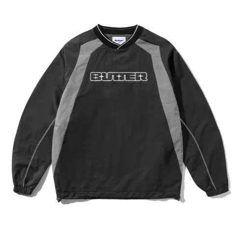 Jackets-Butter Goods Gint Puover Training Jacket, Back / Grey