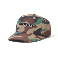 Hats|Beanies-Butter Goods Glint Snapback Cap, Woodland Camo