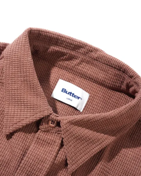Shirts| Shirts-Butter Goods Grid Cord Overhirt, Brick