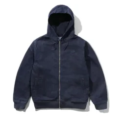 Jackets-Butter Goods Hooded Work Jacket, Rined Indigo