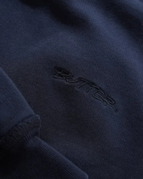 Zip-Thru Hoods|Pullover Hoods-Butter Goods Inide Out Puover Hood, Wahed Navy