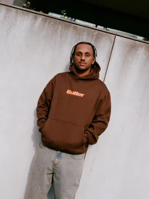 T-Shirts|Pullover Hoods-Butter Goods ogo Puover Hood, Dark Brown