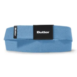 Accessories-Butter Goods Logo Woven Belt, Powder Blue