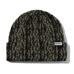 Hats|Beanies-Butter Goods Lowland Camo Beanie, Grey