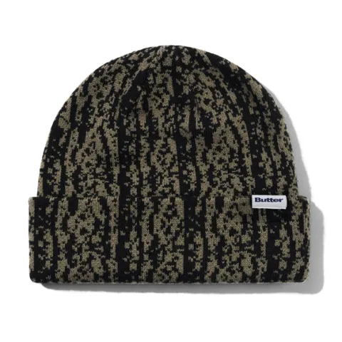 Hats|Beanies-Butter Goods Lowland Camo Beanie, Grey