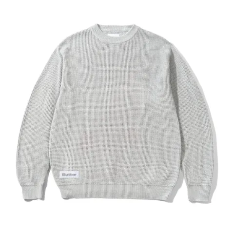 Knits-Butter Goods Newcoer Reveribe Knit weater, Grey