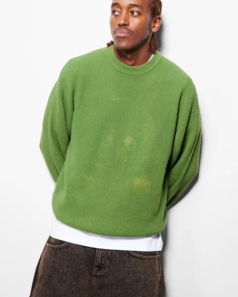 Knits-Butter Goods Newcoer Reveribe Knit weater, Grey