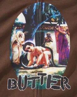 Zip-Thru Hoods|Pullover Hoods-Butter Goods Niai Zip-Thru Hood, Wahed Brown