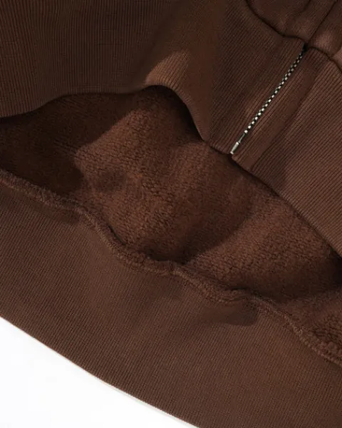 Zip-Thru Hoods|Pullover Hoods-Butter Goods Niai Zip-Thru Hood, Wahed Brown