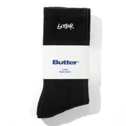 Accessories-Butter Goods 3-Pack Basic Socks, Black