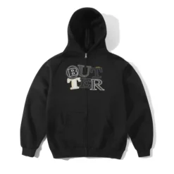 Zip-Thru Hoods|Pullover Hoods-Butter Goods Patchwork Zip-Thru Hood, Back