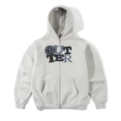 Zip-Thru Hoods|Pullover Hoods-Butter Goods Patchwork Zip-Thru Hood, Ceent