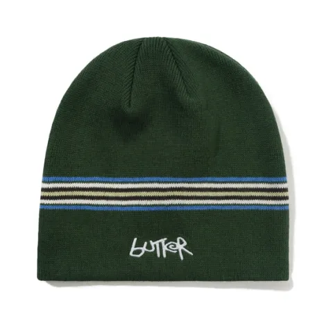 Hats|Beanies-Butter Goods Pier Skully Beanie, Moss
