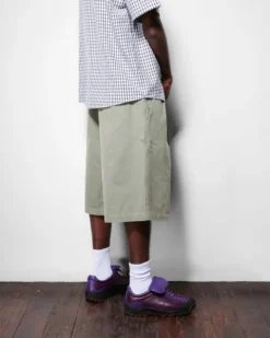 Denim Shorts|Shorts-Butter Goods Pleated Shorts, Washed Fatigue