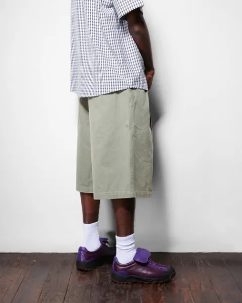 Denim Shorts|Shorts-Butter Goods Pleated Shorts, Washed Fatigue