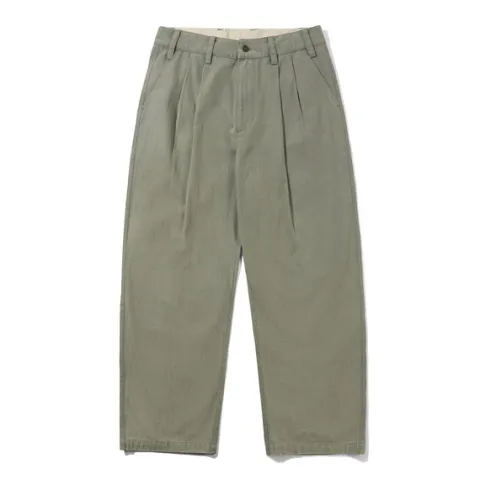 Denim Jeans|Pants-Butter Goods Pleated Trousers, Washed Fatigue