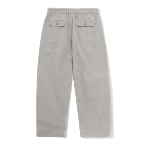 Denim Jeans|Pants-Butter Goods Pleated Trousers, Washed Light Grey