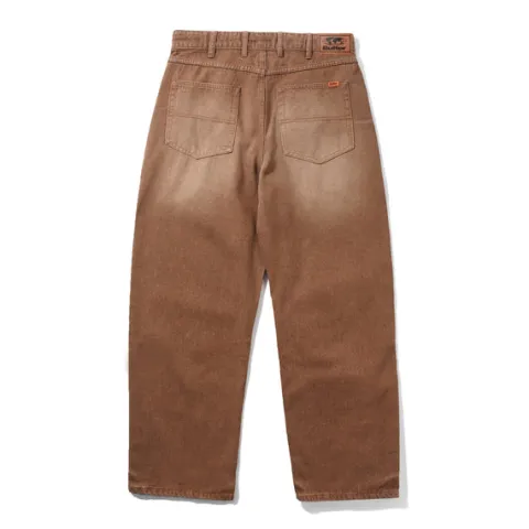 Denim Jeans|Pants-Butter Goods Relaxed Denim Jeans, Distressed Brown