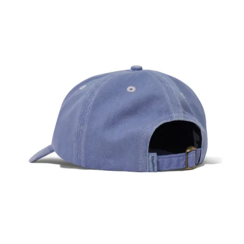 Hats|Beanies-Butter Goods Rounded Logo 6 Panel Cap, Washed Sky