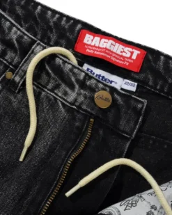Denim Jeans|Pants-Butter Goods Santosuosso Denim Jeans, Stonewash Black