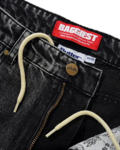 Denim Jeans|Pants-Butter Goods Santosuosso Denim Jeans, Stonewash Black