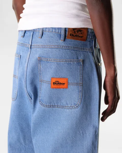 Denim Jeans|Pants-Butter Goods Santosuosso Denim Jeans, Washed Indigo
